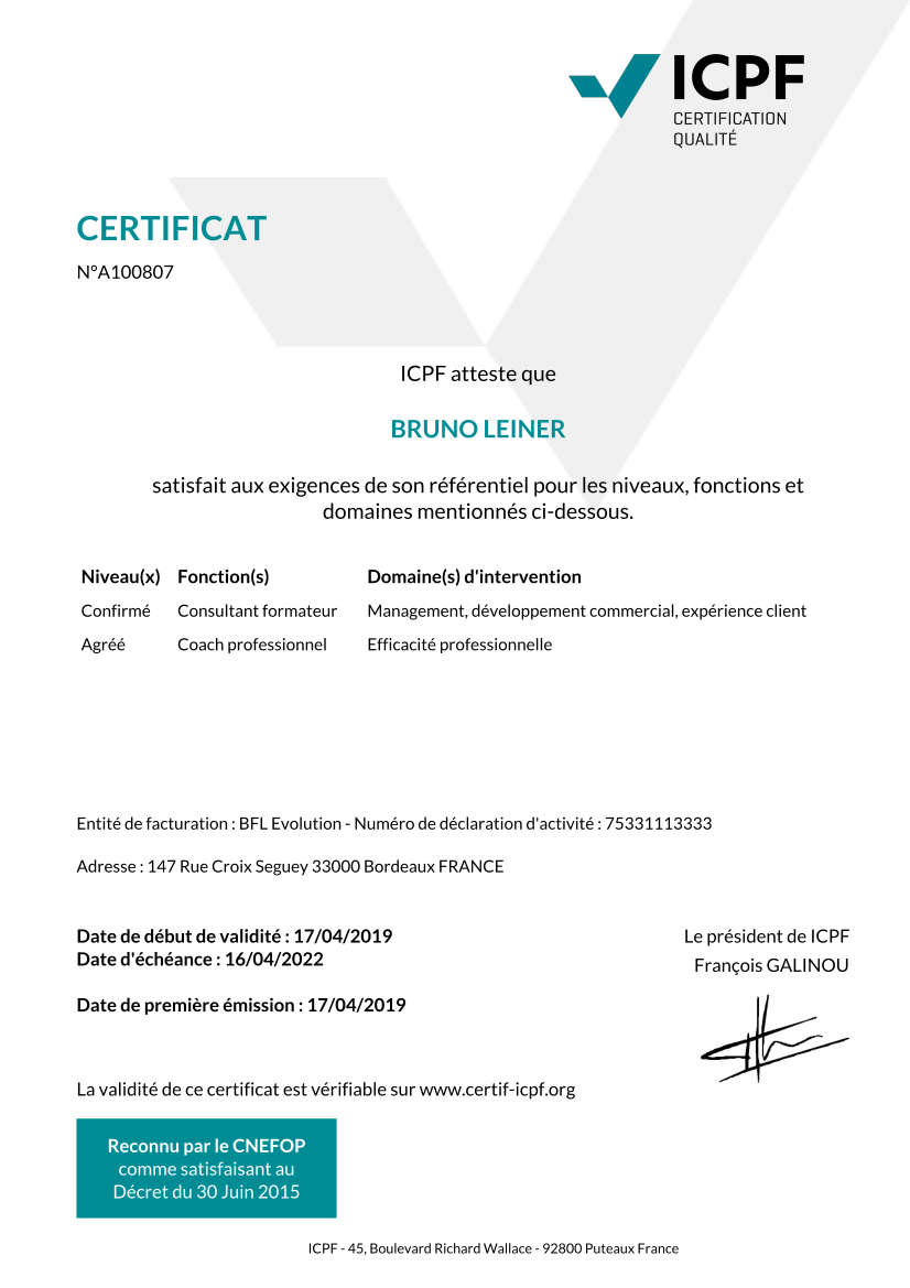 Certification CNEFOP